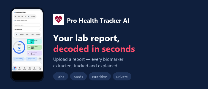 Pro Health Tracker AI: your lab report, decoded in seconds